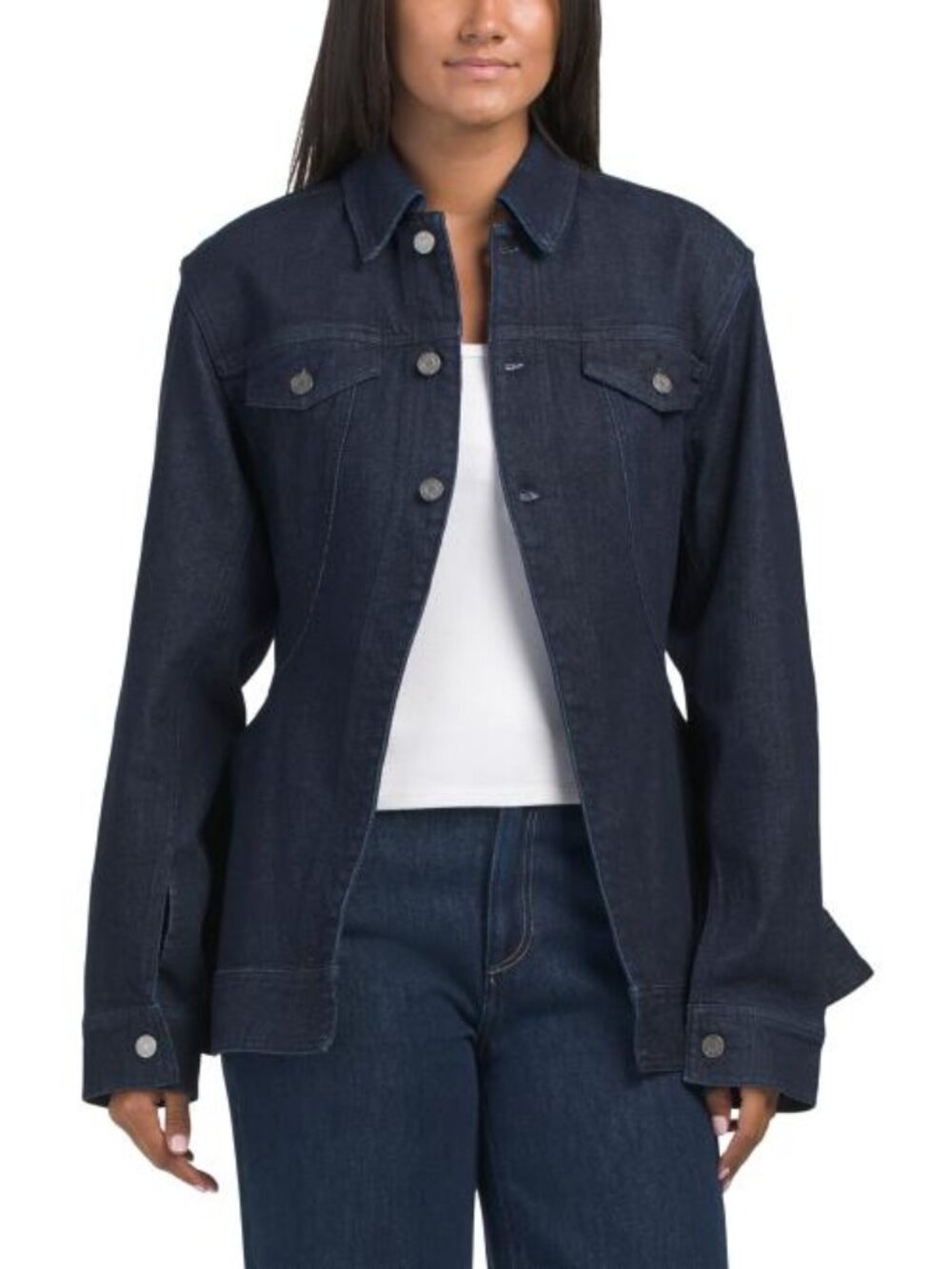 AFRM Tarvos Peplum Denim Jacket